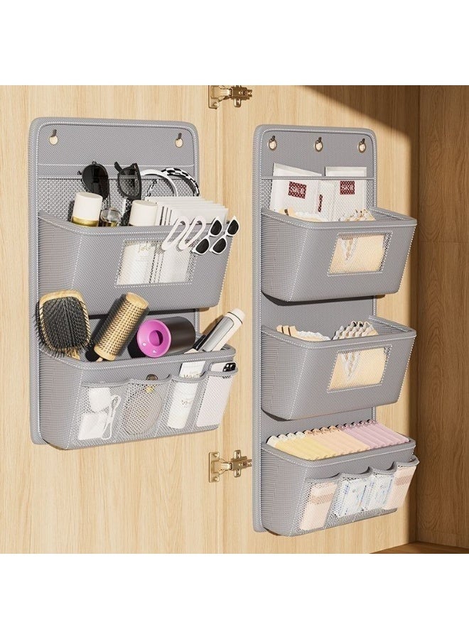 Multilayer non-woven fabric door storage pouch for student dormitories. Wall-mounted shoe storage and organization bag - Image 5