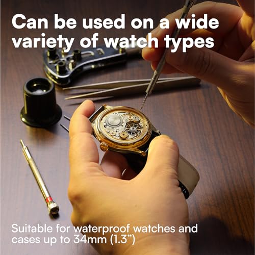 HST H&S Alliance Watch Repair Tool Kit - Watch Link Removal Kit - Tools & Kits for Sizing w Pin & Back Removal - Case Opener - Resizing Strap Band Adjustment - Link Remover - Box Case - Image 4