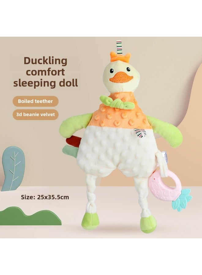 Soothing Towel Hand Gift Towel Cartoon Doll Cute Hand-wiping Baby Children Sleeping Artifact Soothing Doll Wholesale-Color:Duck Soothing Sleeping Doll [bag]] - Image 1