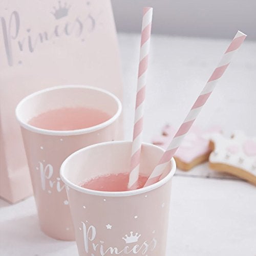 ALINK Biodegradable Pink Paper Straws, Pack of 100 Party Straws for Juice, Cocktail, Smoothies, Birthday, Wedding, Bridal/Baby Shower and Christmas Decorations - Image 5