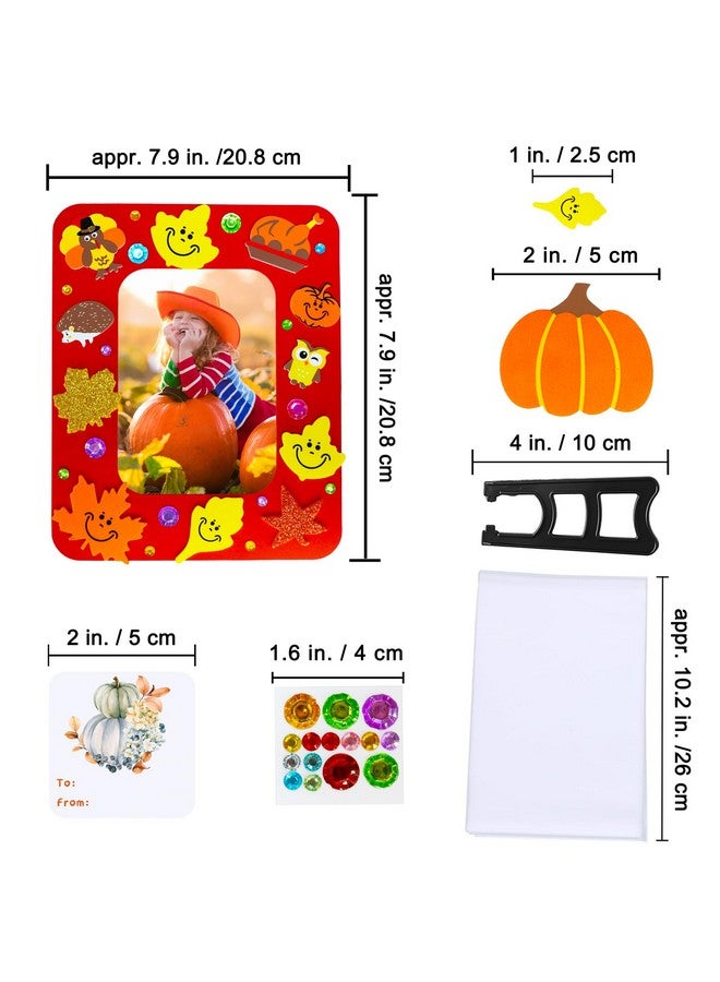 Winlyn 24 Sets Thanksgiving Craft Kits Fall Crafts DIY Autumn Harvest Picture Frame Decorations Festive Foam Stickers Fall Arts and Crafts for Kids Holiday Home Classroom Art Activities Party Favors - Image 5