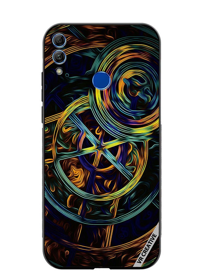 Protective Case Cover For Honor 10 Lite Abstract Design Multicolour