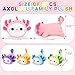 Auspicious beginning 5 PCS Axolotl Cat Plush Stuffed Animal Family19 Soft Axolotl Cat Plush Large Mommy Plushies with 4 Baby Kittens Plushies for Kids Kawaii Plushie Toy Christmas Birthday Gifts for Kids Boys Girls - Image 4