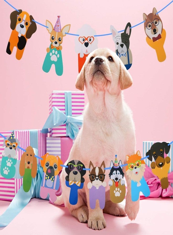 PartyToko Dog Happy Birthday Wreath Dog Face Birthday Paper Decoration Pet Portrait Bday Banner Theme Party Supplies Baby Shower Party 1pcs - Image 5