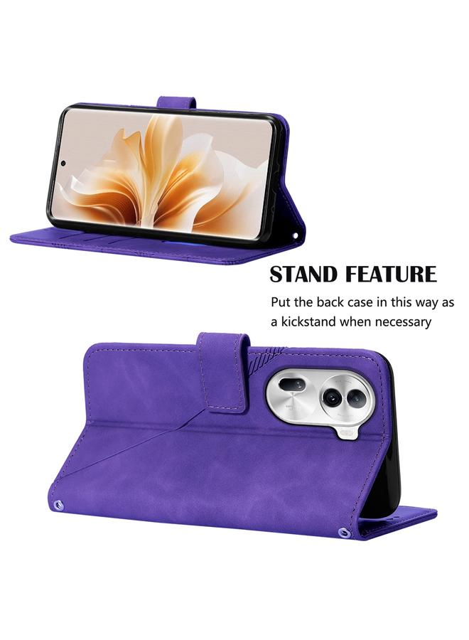 S-TOP Case For OPPO Reno11 Pro 5G Global Crossbody 3D Embossed Flip Leather Phone Case - Image 4