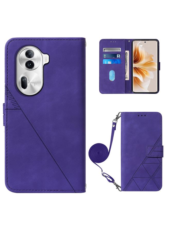 S-TOP Case For OPPO Reno11 Pro 5G Global Crossbody 3D Embossed Flip Leather Phone Case - Image 1