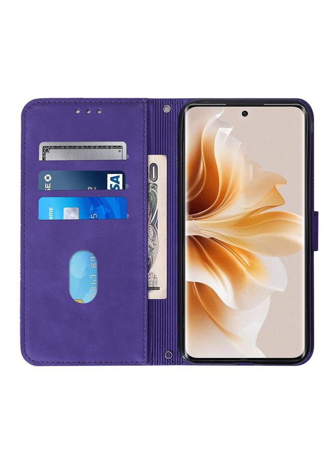 S-TOP Case For OPPO Reno11 Pro 5G Global Crossbody 3D Embossed Flip Leather Phone Case - Image 5