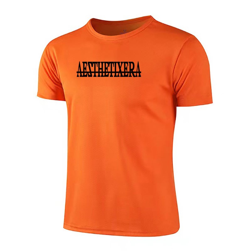 Slim fit fitness sports short sleeve men''s bodybuilding training clothes summer quick-drying mesh bottoming shirt trendy muscle men - Image 1
