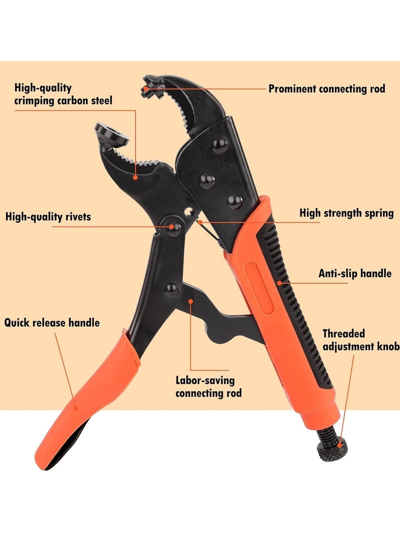 سيوسي Heavy Duty Snap Fastener Tool Snap Setter Tool Kit with 50 Sets Adjustable Setter Snap Installation Kit Snaps for Boat Cover Snap on Tool Replacing Metal Snaps Canvas Sewing Tarps - Image 5