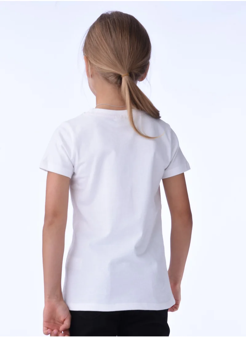 فكتور اند جين Victor and jane Girls' T-shirt - Offwhite
