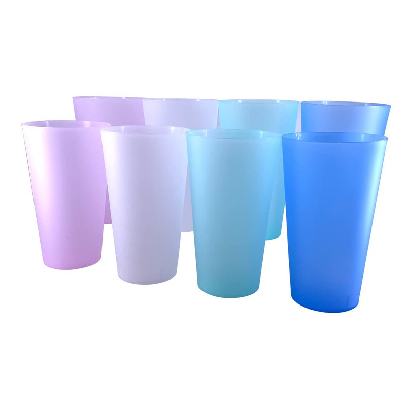 AOYITE Large Plastic Cups Reusable  32 oz Big Drinking Cups set of 8  BPA Free Dishwasher Safe Water Tumblers  Unbreakable Drink Cup for Kids Kitchen Outdoor