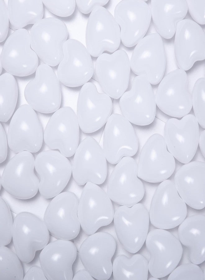 TRENDPLAY كرات حوض الماء على شكل قلب من تريند بلاي - كرات بلاستيكية غير سامة للخيمة، وحوض اللعب، وحفلات اللعب المائي، 2.36 بوصة، 100 قطعة، أبيض - Image 1