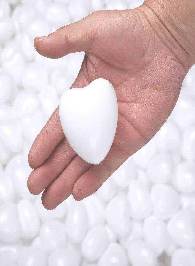 TRENDPLAY كرات حوض الماء على شكل قلب من تريند بلاي - كرات بلاستيكية غير سامة للخيمة، وحوض اللعب، وحفلات اللعب المائي، 2.36 بوصة، 100 قطعة، أبيض - Image 2