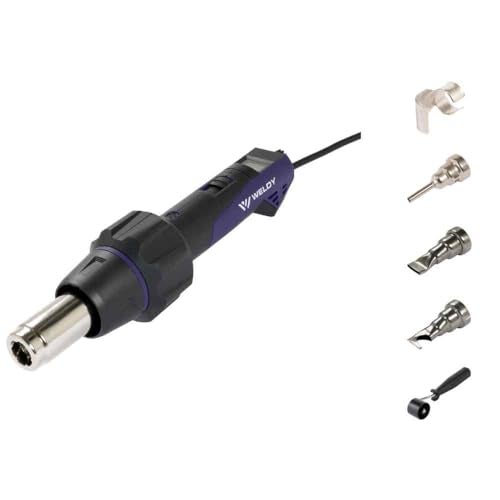 Weldy by Leister HT 530-A Heat Gun 2300 Watt 80-650 °c with Accessories for Glasswork, Forming, Car Wrapping, Paint Stripping & Flooring - Image 1
