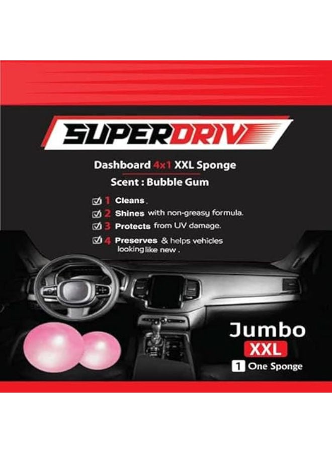 XXL Superdrive Sponge 4 In 1 Dashboard & Leather polish -Bubble Gum - Image 1