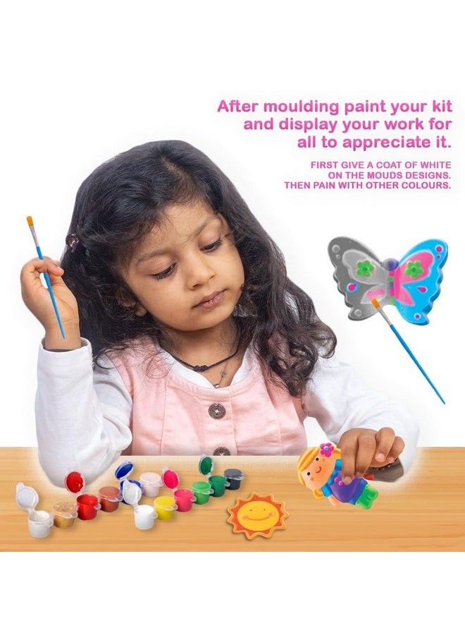 RATNA'S Ratna's Classic Fridge Magnets Mould & Paint Senior DIY Kit - Create 24 Adorable Plaster Fridge Magnets & Badges - Fun Craft Activity for Kids & Adults  - Image 5