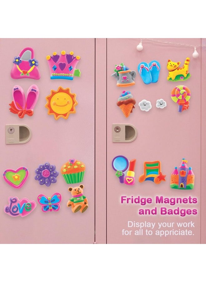RATNA'S Ratna's Classic Fridge Magnets Mould & Paint Senior DIY Kit - Create 24 Adorable Plaster Fridge Magnets & Badges - Fun Craft Activity for Kids & Adults  - Image 4