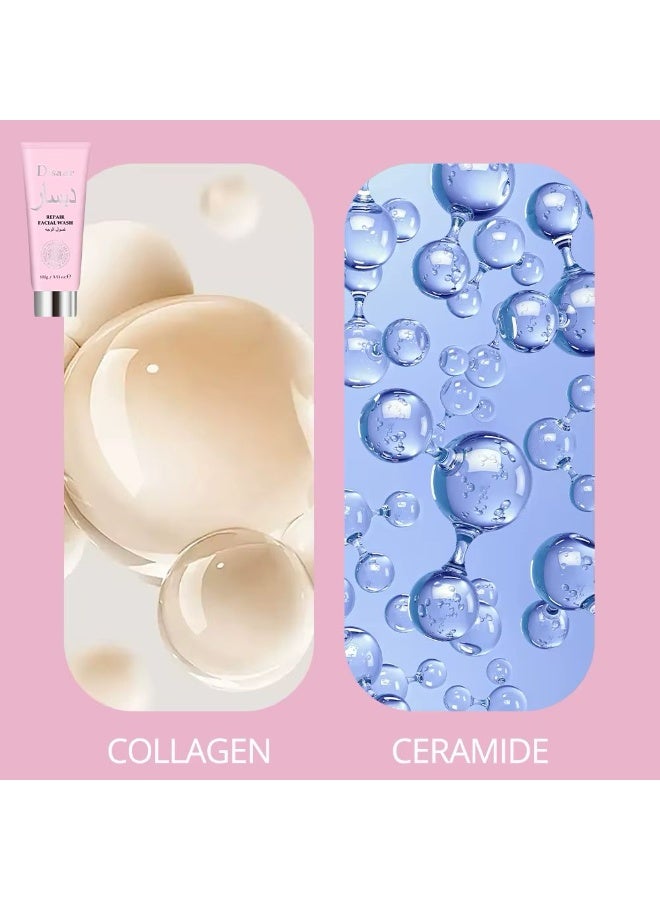 Disaar Collagen & Ceramide Facial Wash Soothing Skin Barrier Repair Enhances Skin 100g - Image 5