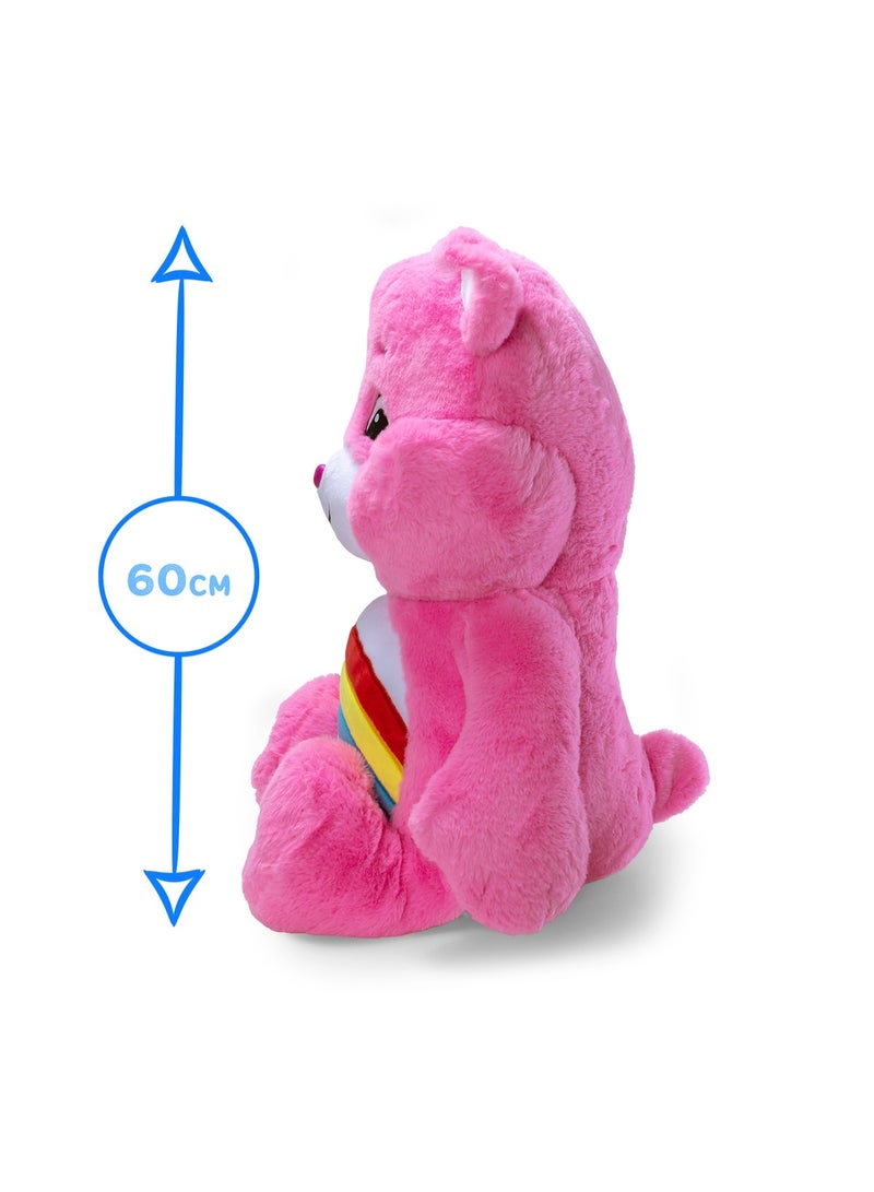 Care Bears Cheer Bear - Plush Toy Bear 60 cm Pink Plush | Collectable Cute Plush Toy, Cuddly Toys for Children, Soft Toys for Girls and Boys, Cute Teddies, from 0 Months - Image 4