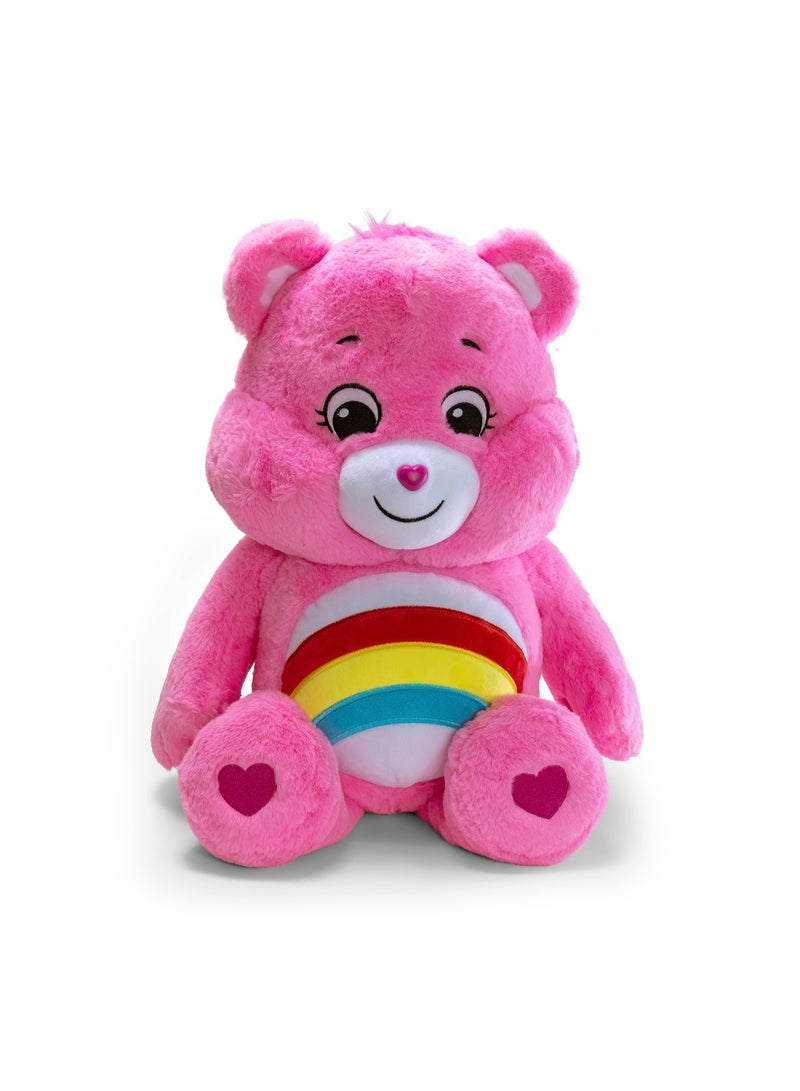 Care Bears Cheer Bear - Plush Toy Bear 60 cm Pink Plush | Collectable Cute Plush Toy, Cuddly Toys for Children, Soft Toys for Girls and Boys, Cute Teddies, from 0 Months - Image 1