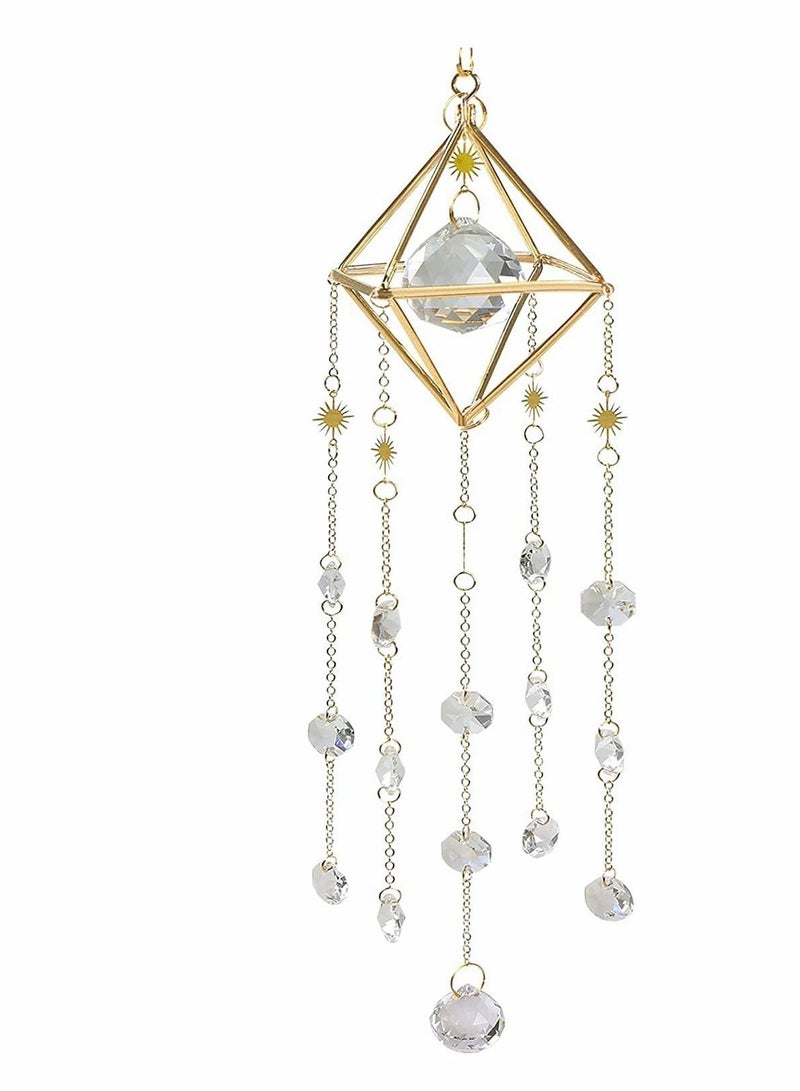 Captaintech Sun Catchers with Crystals, Reflect Sunlight & Cast Rainbow Prisms Everywhere, Hanging Crystal Suncatcher for Window, for Window Ornament Home Garden Decor, Ornament for Garden Car Wedding - Image 1