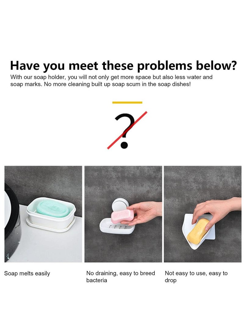 SYOSI حامل صابون مغناطيسي، 2 قطعة من الفولاذ المقاوم للصدأ حامل صابون مثبت على الجدار للحمام والدش - Image 4