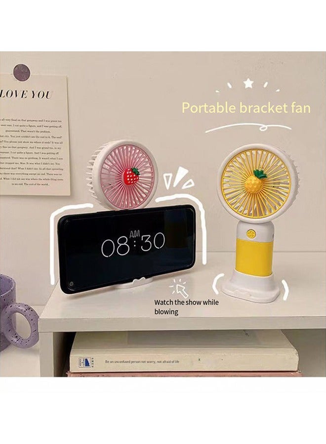 Ocean Mini Handheld Desktop Fan, Portable Personal Fans, USB Rechargeable Handheld Fan, Cute Small Electric Fan for Girls/Women/Kids Outdoor Travel, for Office, Yellow - Image 4