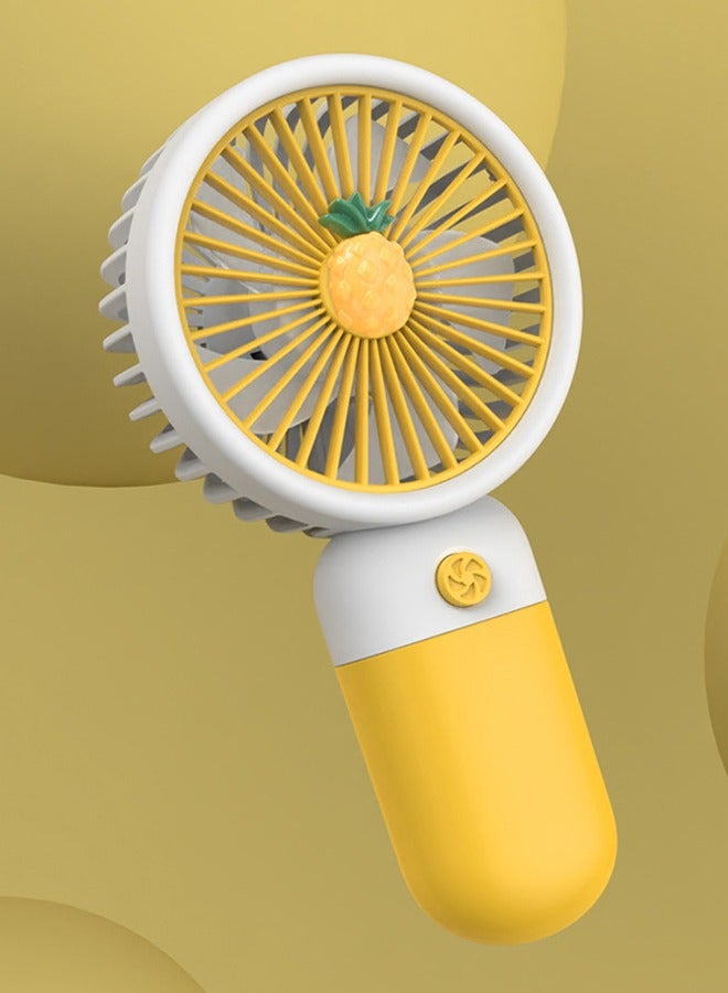 Ocean Mini Handheld Desktop Fan, Portable Personal Fans, USB Rechargeable Handheld Fan, Cute Small Electric Fan for Girls/Women/Kids Outdoor Travel, for Office, Yellow - Image 2