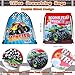 SNLN Monster Truck Party Favors Birthday Supplies for Boys Kids Drawstring Bag Silicone Bracelet Keychain Tattoo Sticker Pinata Goodie Bag Stuffers Monster Truck Birthday Party Supplies Decor - Image 4
