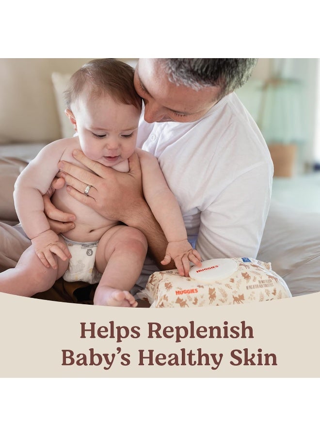 HUGGIES مناديل هاجيز كالم للأطفال، بدون رائحة، مضادة للحساسية، 10 عبوات زر دفع (560 منديل إجمالي) - Image 5