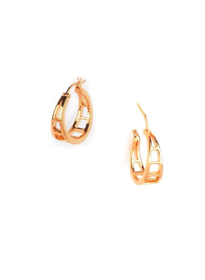 Shaya by CaratLane 16mm Back to Basics Hoop Earrings in Gold Plated 925 Silver - Image 1
