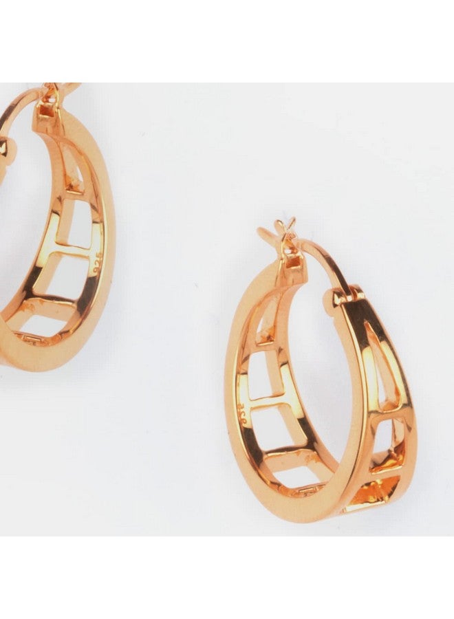 Shaya by CaratLane 16mm Back to Basics Hoop Earrings in Gold Plated 925 Silver - Image 5