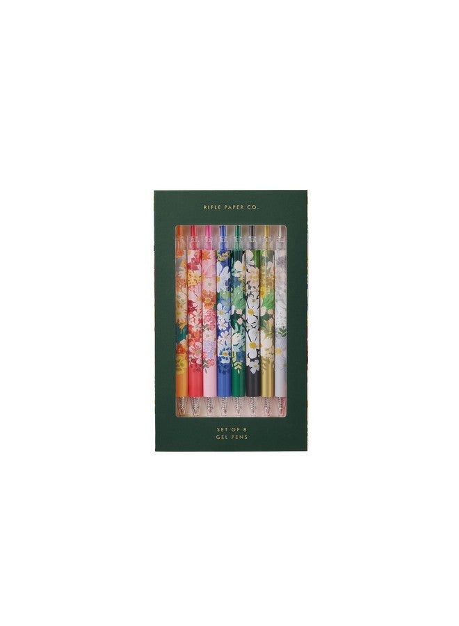 رايفل بيبر كو. مجموعة أقلام جل مارجو من شركة رايفل بيبر، مكونة من 8 أقلام - علبة من 8 أقلام جل قابلة للسحب بألوان مختلفة، برأس كروي دوار 0.5 مم، بطول 5.5 بوصة، مثالية لتدوين الملاحظات والكتابة بأسلوب أنيق. - Image 1