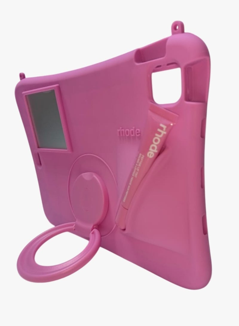 rhode حافظة أقراص سيليكون لامع للأطفال، حافظة مضادة للصدمات لجهاز آيباد برو 11 بوصة، حافظة كرتونية ثلاثية الأبعاد سيليكون (2022/2021، الجيل الرابع/الثالث)، حافظة آيباد برو 11 بوصة، حافظة آيباد برو 11 بوصة، حافظة آيباد إير 5 2022 / آيباد إير 4 2020 10.9 بوصة، لطيفة، وظيفة حامل، حافظة سيليكون، غطاء، امتصاص للصدمات - Image 2