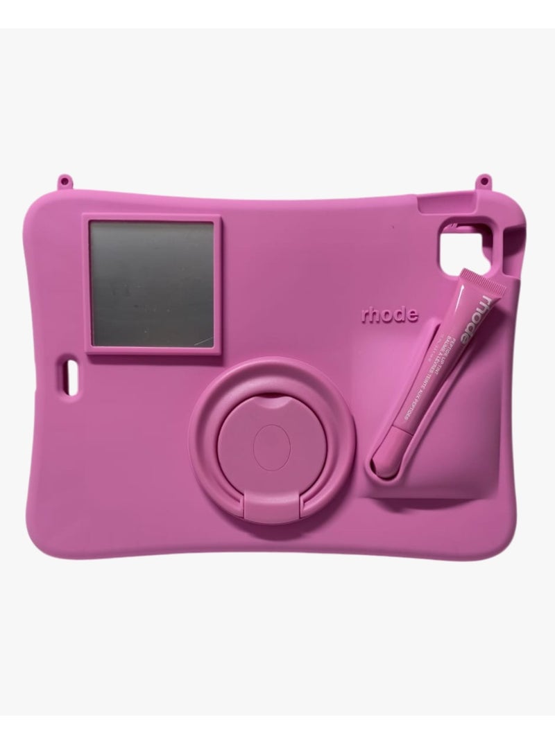 rhode حافظة أقراص سيليكون لامع للأطفال، حافظة مضادة للصدمات لجهاز آيباد برو 11 بوصة، حافظة كرتونية ثلاثية الأبعاد سيليكون (2022/2021، الجيل الرابع/الثالث)، حافظة آيباد برو 11 بوصة، حافظة آيباد برو 11 بوصة، حافظة آيباد إير 5 2022 / آيباد إير 4 2020 10.9 بوصة، لطيفة، وظيفة حامل، حافظة سيليكون، غطاء، امتصاص للصدمات - Image 5