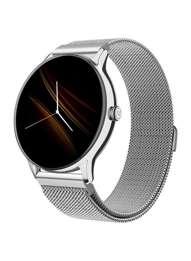 Noise Twist Go Round dial Smartwatch with BT Calling, 1.39" Display, Metal Build, 100+ Watch Faces, IP68, Sleep Tracking, 100+ Sports Modes, 24/7 Heart Rate Monitoring (Silver Link) - Image 1