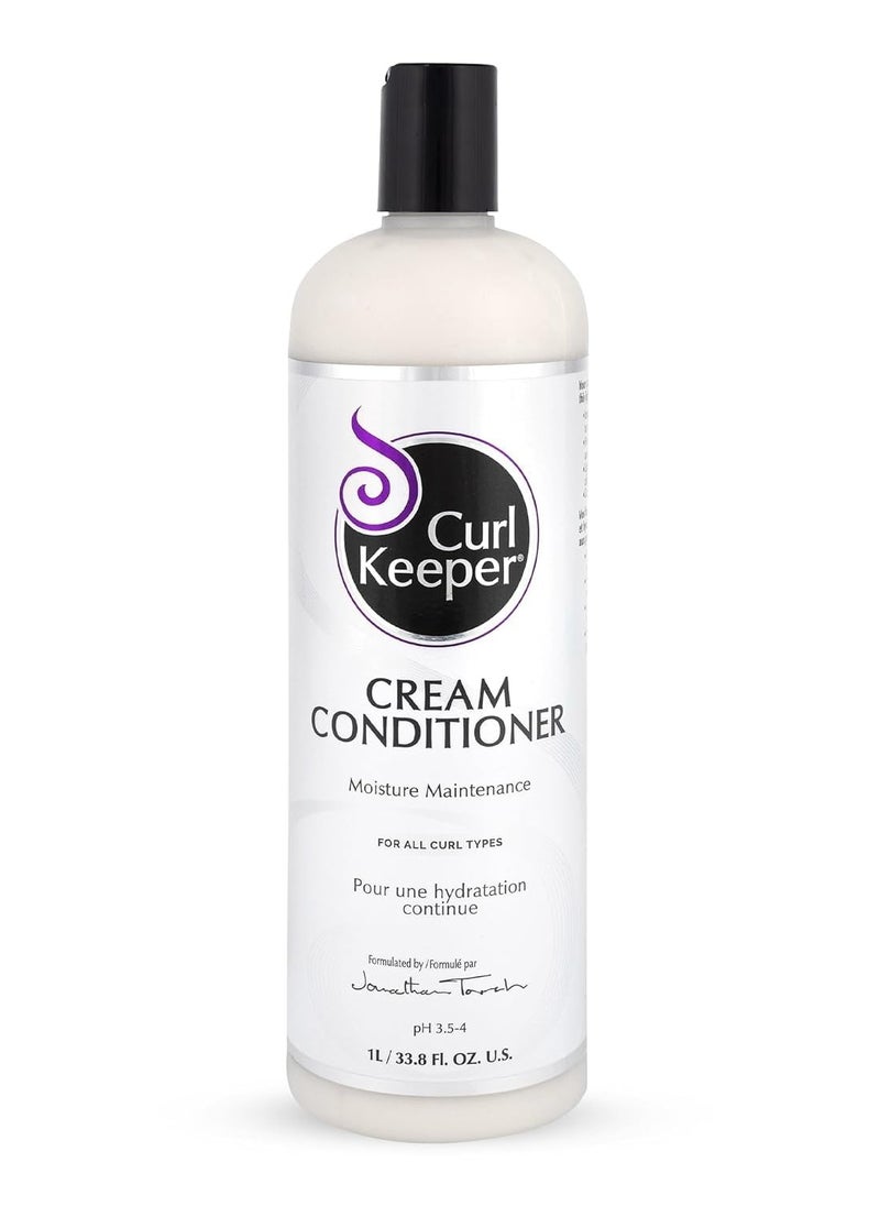 Curl Keeper Curl Keeper Cream Conditioner for Curly Hair, 8 Fl Oz - Lightweight Daily Hair Conditioner for All Curl Types - Moisturizing & Deep Conditioning Helps Detangle, Maintain Shine & Locks-In Color  - Image 1
