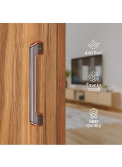 LAPO LAPO Zinc Door Handles For Main Door Main Door Handle Wooden Glass Door Handle Door Pull HandleLdh 8 InchesPack Of 1 Rose Gold Finish 3 Years Warranty  - Image 2