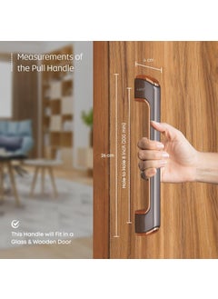 LAPO LAPO Zinc Door Handles For Main Door Main Door Handle Wooden Glass Door Handle Door Pull HandleLdh 8 InchesPack Of 1 Rose Gold Finish 3 Years Warranty  - Image 5