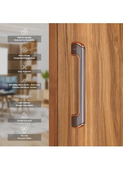 LAPO LAPO Zinc Door Handles For Main Door Main Door Handle Wooden Glass Door Handle Door Pull HandleLdh 8 InchesPack Of 1 Rose Gold Finish 3 Years Warranty  - Image 4