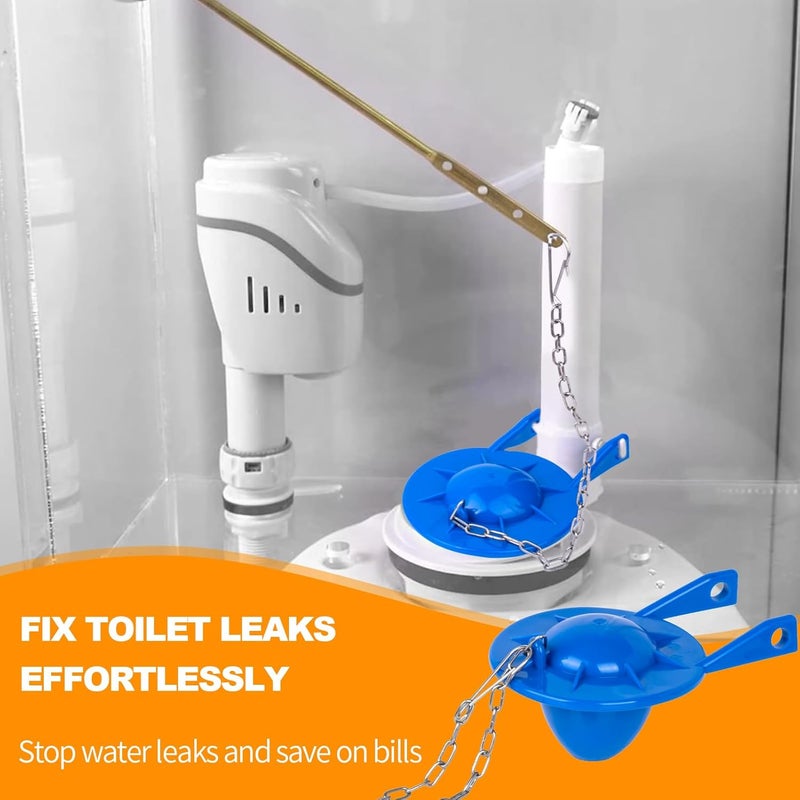 Hidnvefen Toilet Flapper Replacement Kit, 2 Inch Toilet Tank Flapper Fit for Kohler American Standard Fluidmaster Toto Gerber, Silicone Stopper Flapper Repair Parts with Toilet Flush Chain, 1Pcs - Image 3