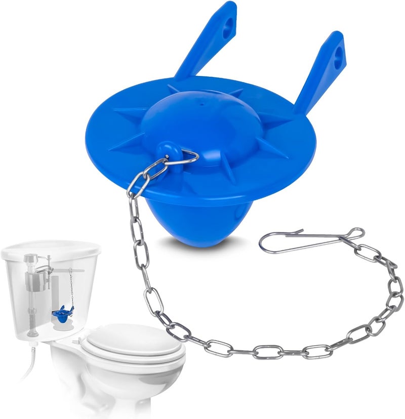 Hidnvefen Toilet Flapper Replacement Kit, 2 Inch Toilet Tank Flapper Fit for Kohler American Standard Fluidmaster Toto Gerber, Silicone Stopper Flapper Repair Parts with Toilet Flush Chain, 1Pcs - Image 1