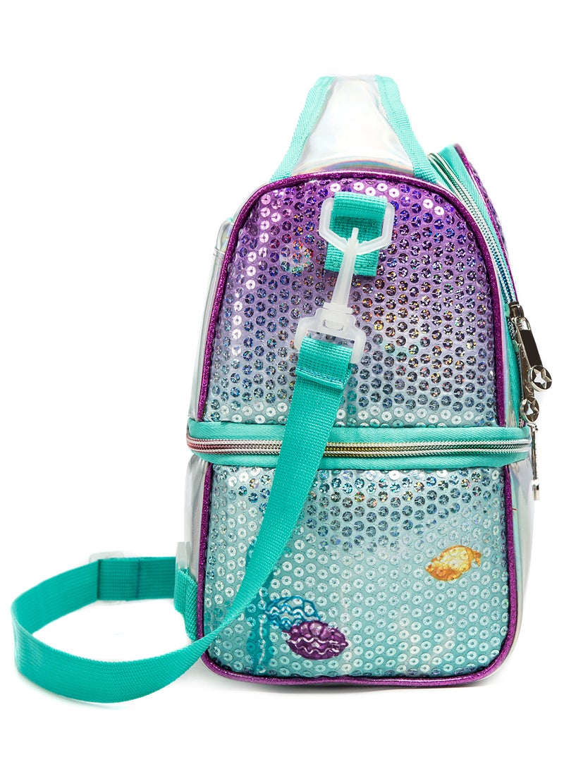 Eazy Kids Lunch And Picnic Bag With Detachable Shoulder Strap - Mermaid Green - Image 4