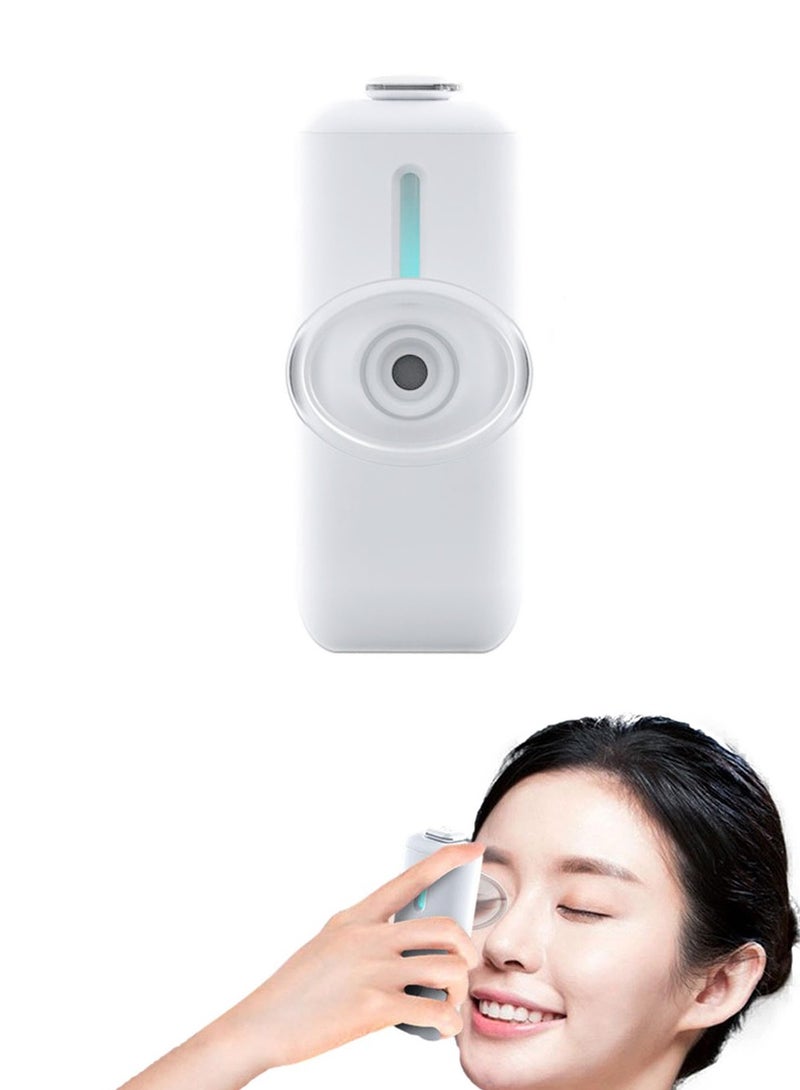 Eye Sprayer Nano Mini Usb Charging Handheld Eye Care Spray Professional Facial Mist Portable Eye Moisturizing Cleaning Soothing Machine Eye Cleaner Eyelid Cleanser Tool for People Who Often Stay up Late Use Electronic Devic