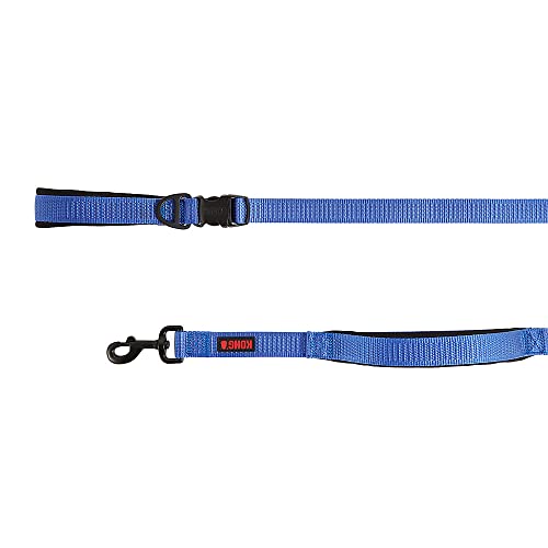 KONG Comfort Ultra Durable Traffic Padded Handle Hands Free Quick Control Leash 6' (Blue) - Image 1