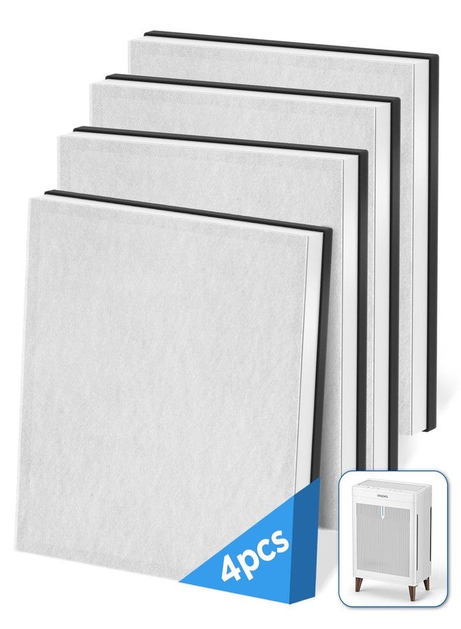 موكا عبوة من 4 فلاتر بديلة متوافقة مع جهاز تنقية الهواء MOOKA HKB320F، فلتر أولي أصلي قابل للغسل مع كربون نشط - Image 1