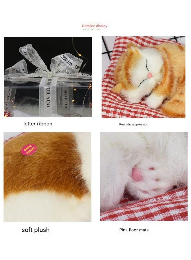 A.M Display Mold Sleeping Cat Design Purifying Air Plastic Cartoon Simulation Animal Model for Car - Image 4