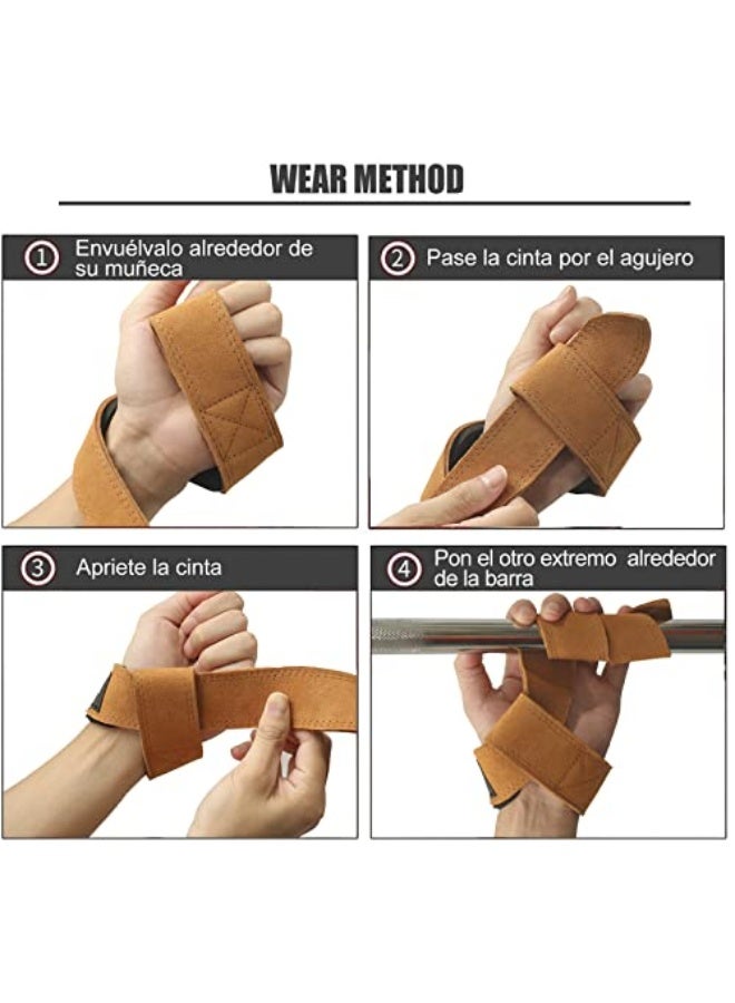 SKDK Deadlift Wrist Wraps Weightlifting Grip Straps Featuring Neoprene Cushioned Wrist Pads with Non-Slip Silicone Suitable for Weightlifting, Bodybuilding, CrossFit, and Strength Training - Image 3