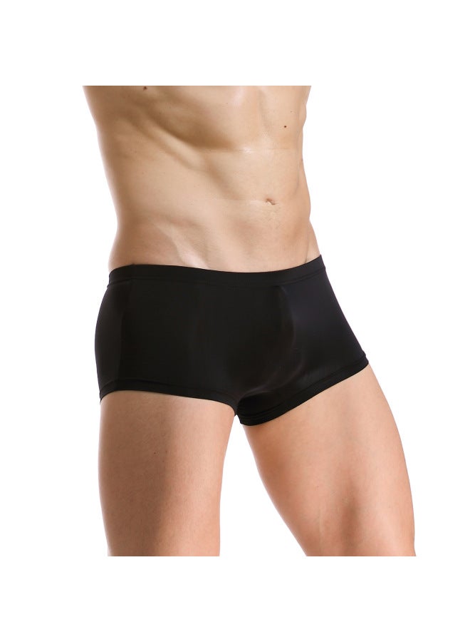 Clever-menmod Men's Boxers Fun Pants Low Waist Lightweight Comfortable Ice Silk Traceless Personalized Bacteriostasis