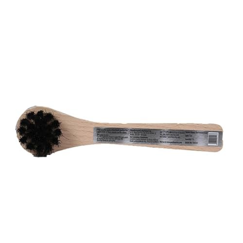 PRO Application Brush for Shoe Cleaning | Beech Wood Handle & Dark Colored Bristles for Shoe Cream Application | - Image 1